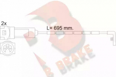 R BRAKE 610241rb -  Сигнализатор, износ тормозных колодок